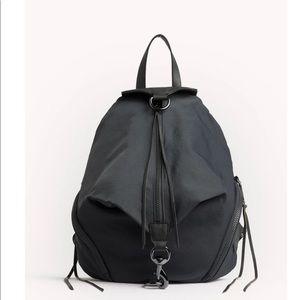 NWT Rebecca Minkoff Julian Nylon Backpack Deep Slate Grey